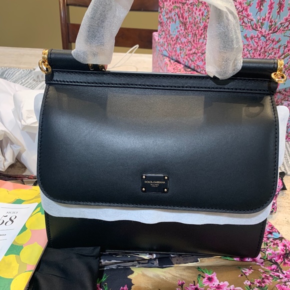 Dolce & Gabbana Handbags - Dolce & Gabbana Sicily 58 Medium Leather Shoulder